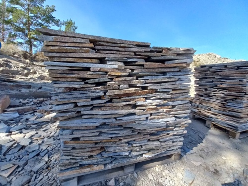 Плитняк златолит серебристый для фасада купить в Астраханской области