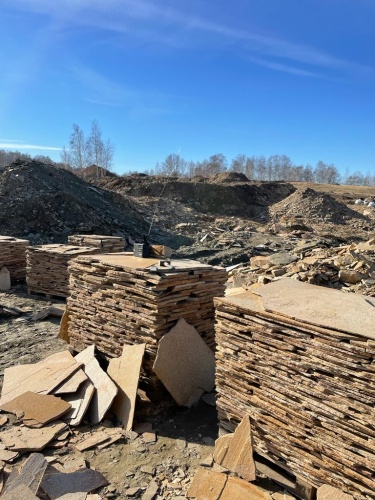 Плитняк златолит жёлтый золотистый для отмостки купить в Астраханской области