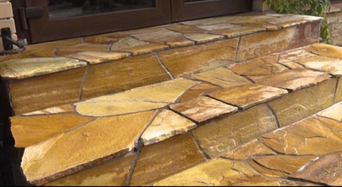 Плитняк златолит жёлтый золотистый для отмостки купить в Астраханской области